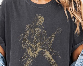 Phantom of the Opera Guitarist Illustration T-shirt | Rock Horror Music Tee