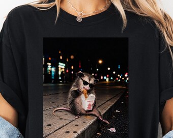 Opossum Night Snack T-Shirt | Urban Wildlife Photo Tee