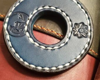 Leather Kendo tsuba: Keiko grade
