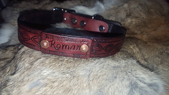 Handmade Custom Leather Dog Collar - Custom Made Leather Collars For Dogs Handmade Custom Leather Dog Collar - Custom Made Leather Collars For Dogs