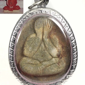 Rare Phra PidTa Jombo Thai Amulet: Luang Pu Thok, BE2520