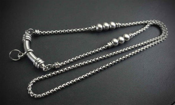Collana a catena in acciaio inossidabile per donna da uomo 20 pollici con prolun