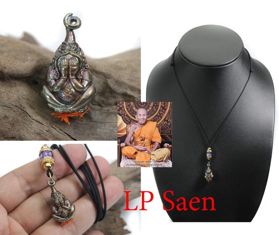 GENUINE THAI AMULET PHRA PIDTA LP.THO LUCKY PENDANT WAT LP BUDDHA MAGIC GOODLUCK