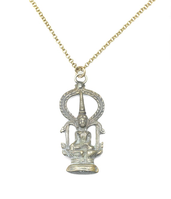 Phra Phut Sacred Old Statue Pendant Brass Collection … - Gem