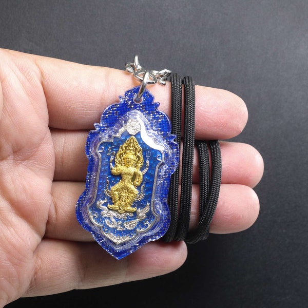 Rian ThaoWetSuwan Khru BaSaksit WatKuSueaTemple,Anti-fantôme,Bon voyage en toute sécurité,Bonnes affaires Rare Thai Amulet Pendant BestHoly bringyou Lucky