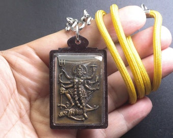 Phra Kali God Lord Hindu Deity Kali Charm Success amulet talisman Pendant The Power Nice Magic Holy Rope Necklace 22 inch Plastic Waterproof