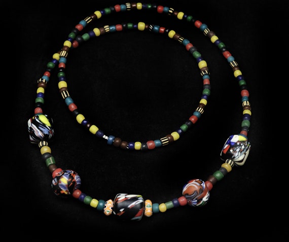 Necklace Handmade Thai ThaRaWadee Stone Multicolo… - image 1