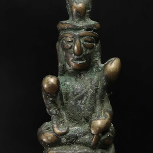 Rare Thai Brass Amulet: Phra RueSi Luang Phor Ngoen, BE.2460