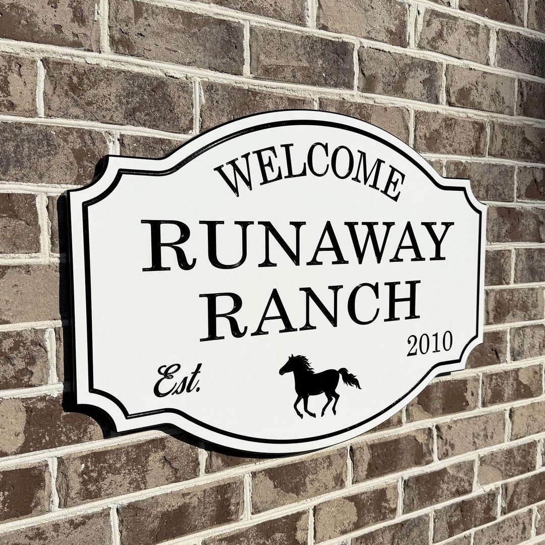 Pvc Welcomesign Personalized PVC Farm Sign | Custom Welcome Sign for Ranch, Stable ...