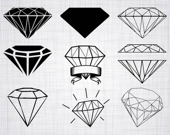 diamond vector etsy