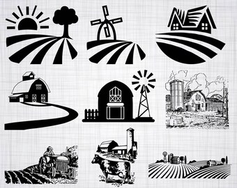 Download Farm Silhouette Etsy Yellowimages Mockups