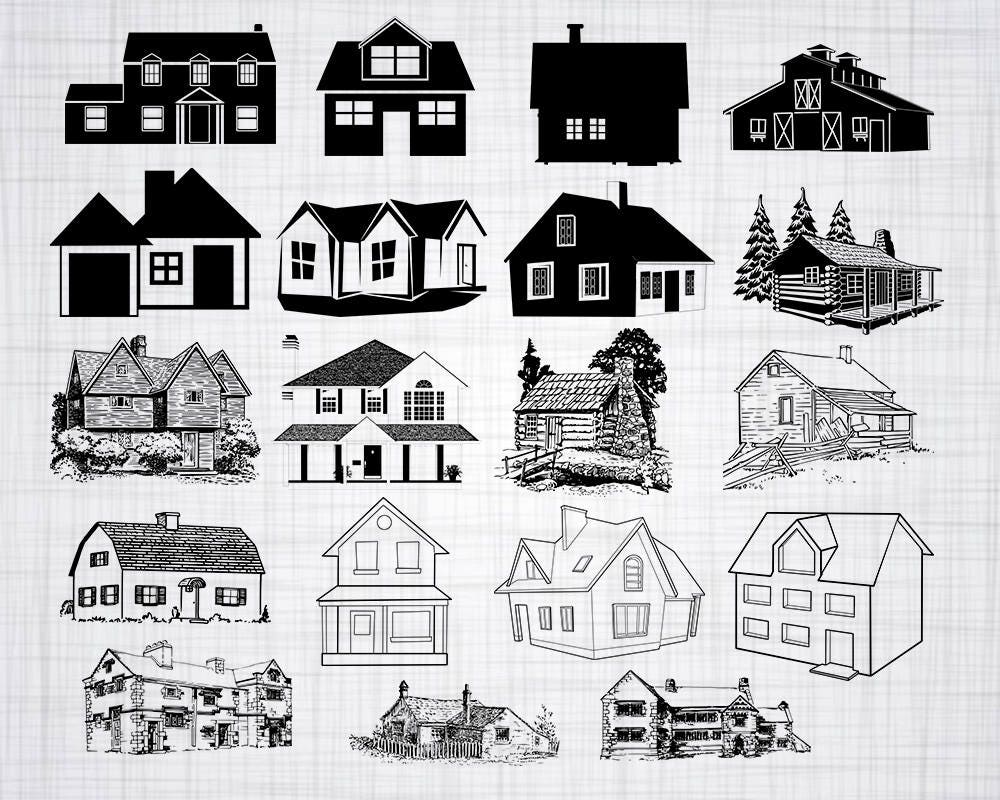 House SVG Bundle House SVG House Clipart House Cut Files Etsy