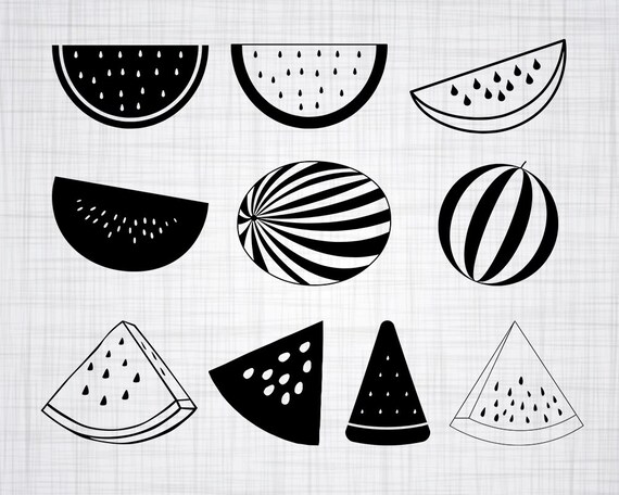 Download Watermelon Svg Bundle Watermelon Svg Watermelon Clipart Cut Etsy