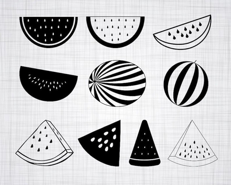 Download Watermelon SVG Bundle Watermelon SVG Watermelon Clipart Cut | Etsy