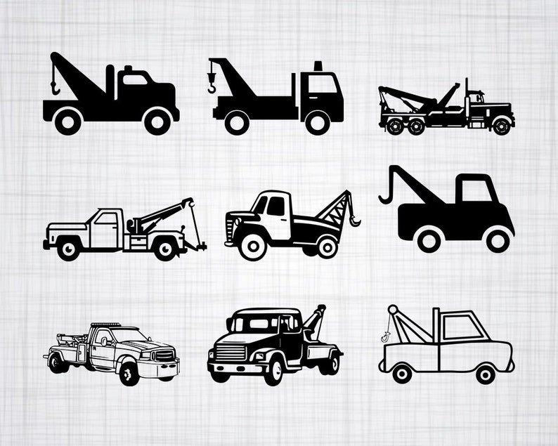 Free Free 309 Silhouette Tow Truck Svg SVG PNG EPS DXF File