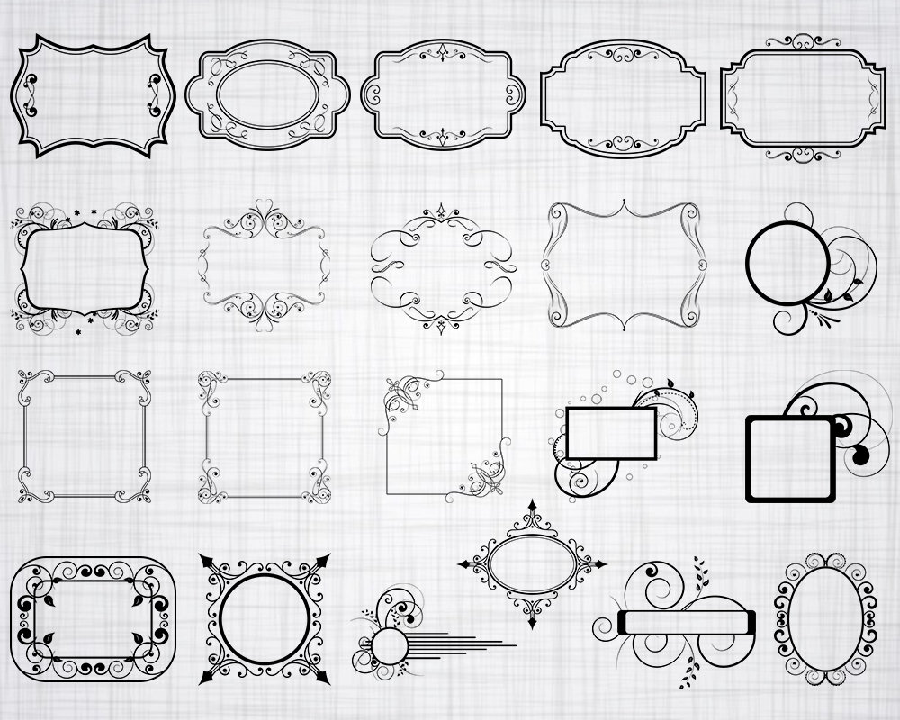 Download Decorative Frame Svg Frames Svg Frame Svg Decorative Frame Etsy