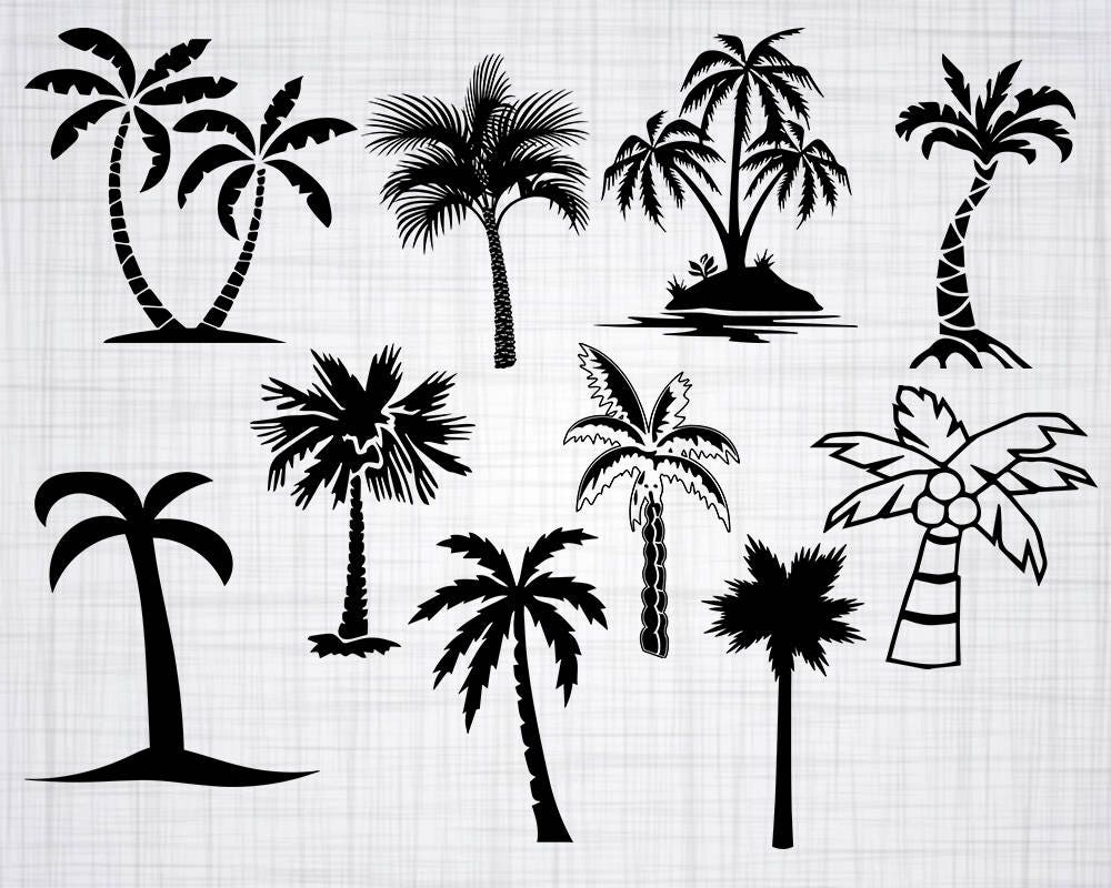 Palm Tree SVG Bundle Palm Tree SVG Palm Tree Clipart Palm | Etsy