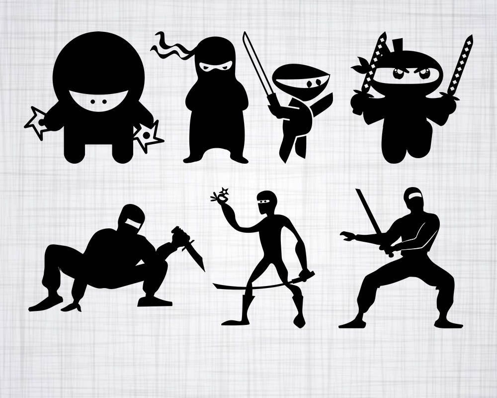 Download Ninja SVG Bundle Ninja SVG Ninja Clipart Ninja Cut Files | Etsy