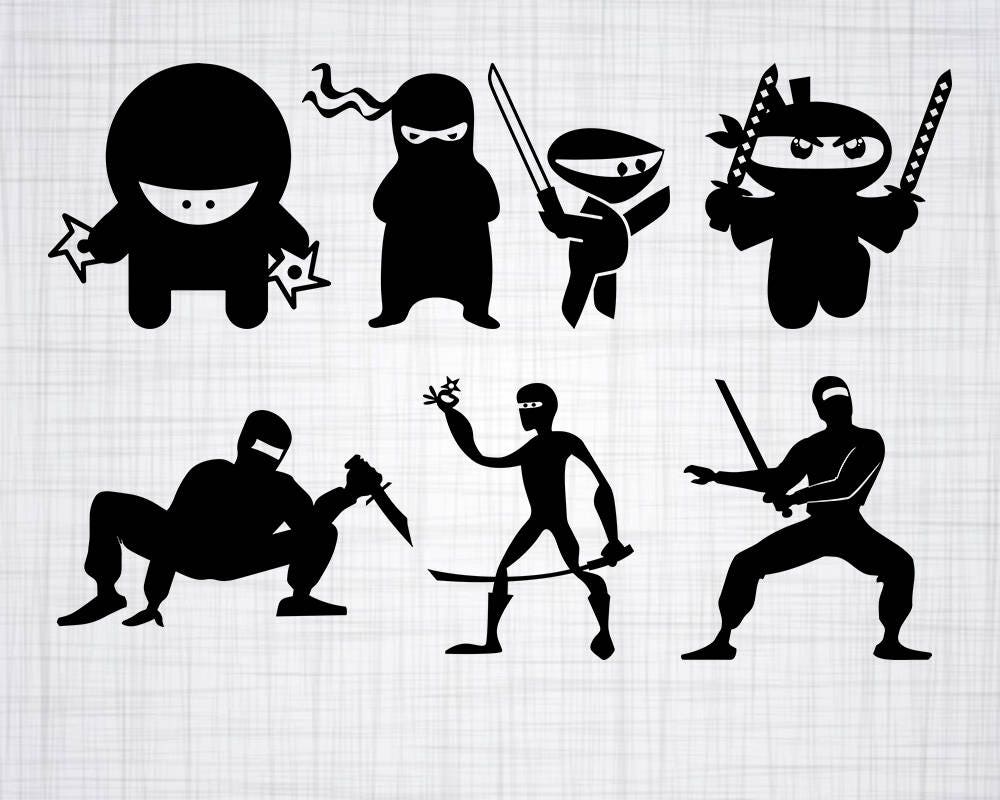 Download Ninja SVG Bundle Ninja SVG Ninja Clipart Ninja Cut Files ...