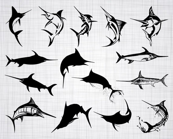Download Swordfish Svg Marlin Svg Swordfish Clipart Swordfish Cut Etsy