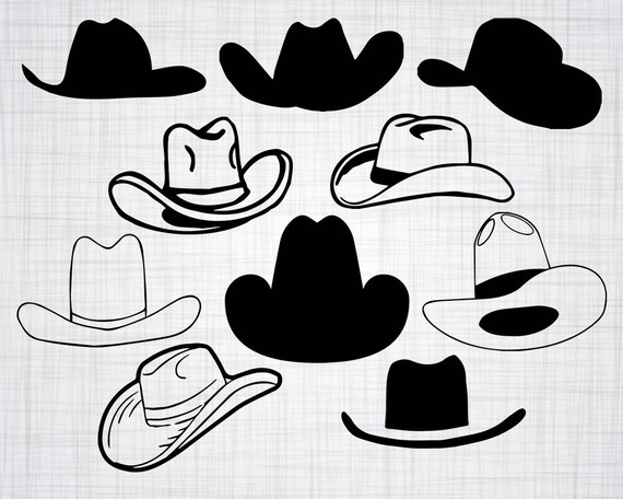 Download Cowboy Hat SVG Bundle Cowboy Hat SVG Cowboy Hat Clipart Cut | Etsy