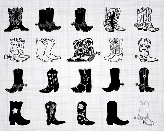 Download Cowboy Boots SVG Bundle Cowgirl Boots SVG Cowboy Boots | Etsy