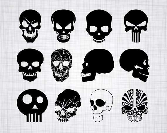 Download Free Skull Svg Bundle Skull Svg Skull Clipart Skull Cut Files Etsy SVG Cut Files