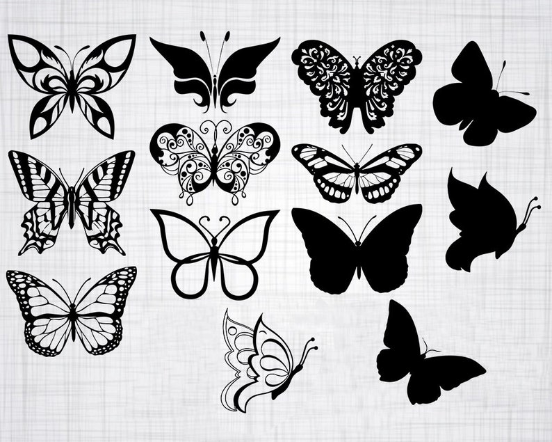 Free 63 Butterfly Svg Black SVG PNG EPS DXF File