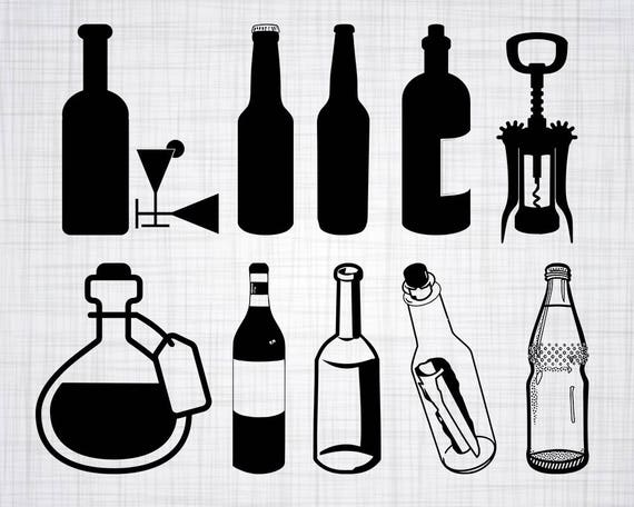 Flasche Svg Bundle Flasche Svg Flasche Clipart Schneiden Etsy