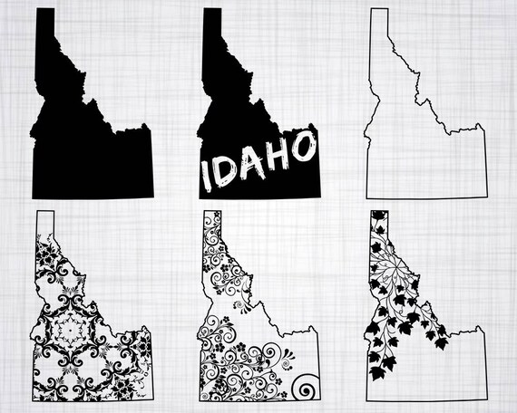 Idaho Svg Bundle Idaho Svg State Clipart Idaho Cut Files Etsy