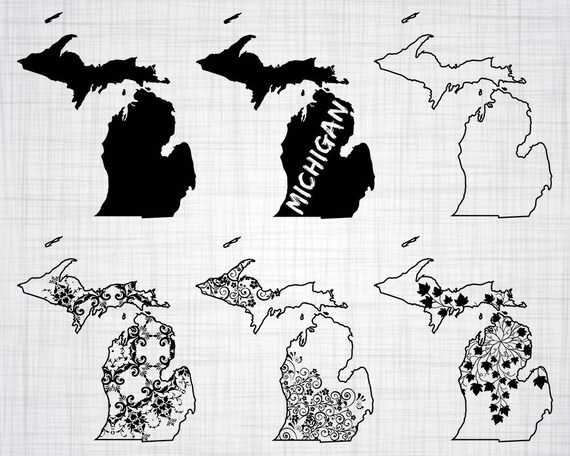 Download Michigan SVG Bundle Michigan SVG State Clipart Michigan ...