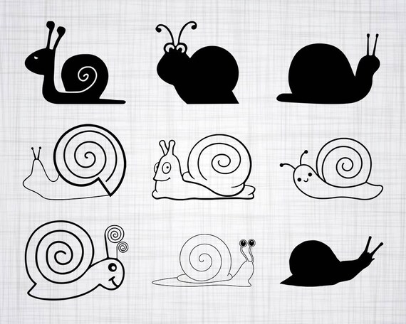 Snail Svg Bundle Snail Svg Snail Clipart Snail Cut Files Etsy