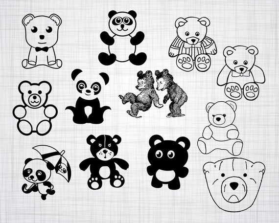 Download Teddy Bear Svg Bundle Teddy Bear Svg Teddy Bear Clipart Cut Etsy