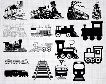 Train SVG Bundle, Train SVG, Choo Choo Train Svg, Train Clipart, Cut Files For Silhouette, Files for Cricut, Train Vector, Dxf, Png, Decal