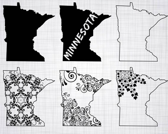 Minnesota Svg Bundle Minnesota Svg State Clipart Minnesota Etsy