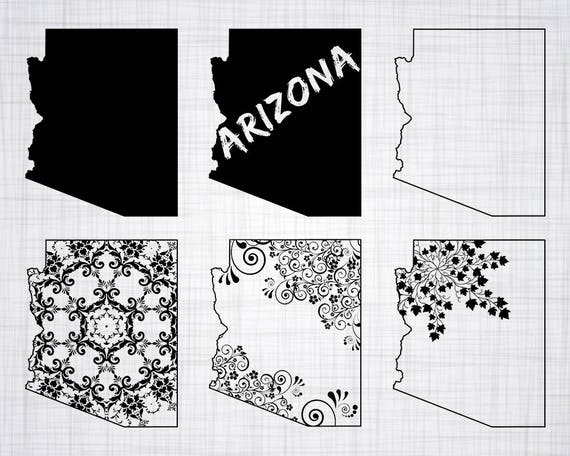 Arizona SVG Bundle Arizona SVG State Clipart Arizona Cut | Etsy