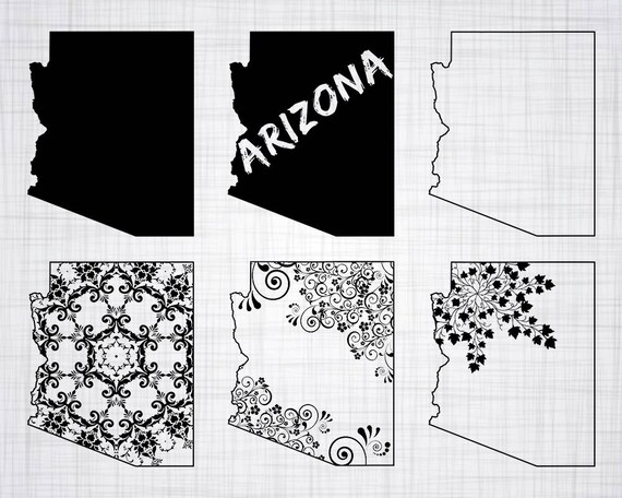 Arizona Svg Bundle Arizona Svg State Clipart Arizona Cut Etsy