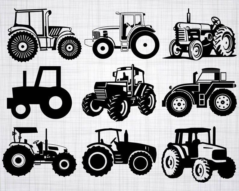 Tractor SVG Bundle Tractor SVG Clipart Tractor Cut Files | Etsy