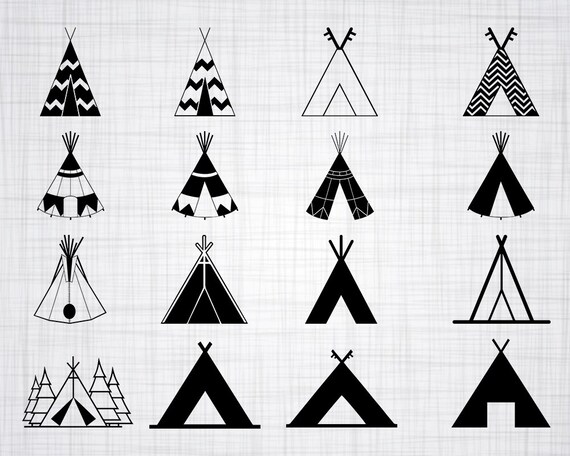 Tipi Svg Teepee Svg Tipi Clipart Teepee Clipart Tipi Cut Etsy