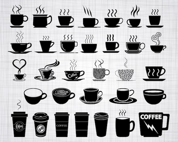 Download Coffee Cup SVG Bundle Coffee Cup SVG Coffee Cup Clipart Cut | Etsy