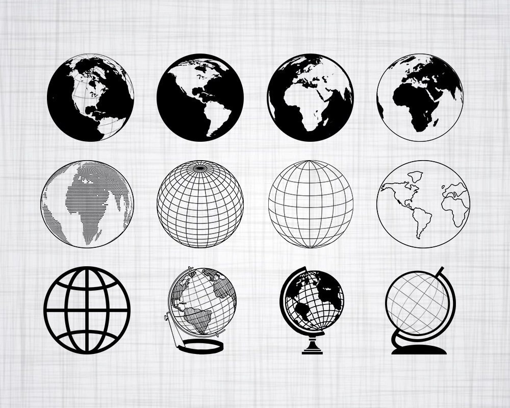 Download Globe Svg Bundle Globe Svg Globe Clipart Globe Cut Files Etsy