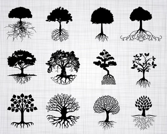 Download Tree With Roots Svg Bundle Tree Roots Svg Clipart Cut Files Etsy