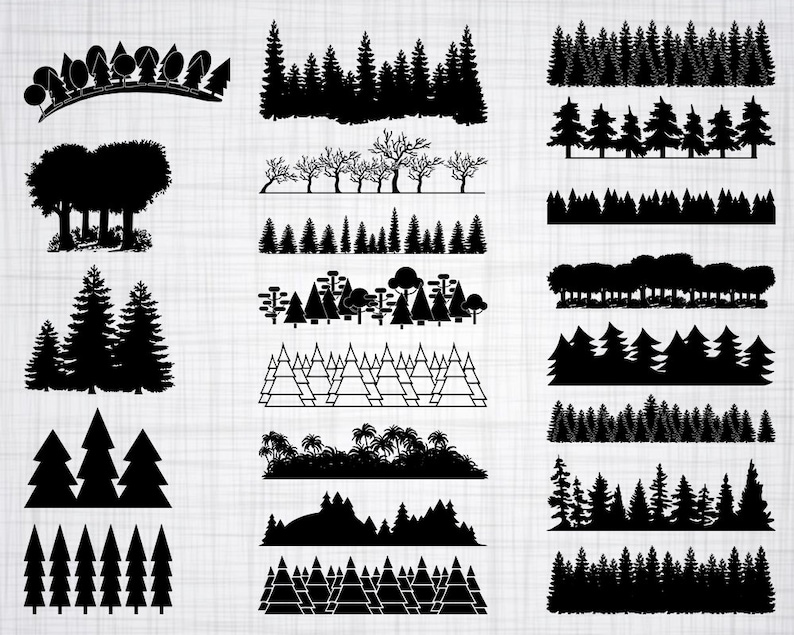 Download Forest SVG Bundle Forest SVG Tree SVG Forest Clipart Cut | Etsy