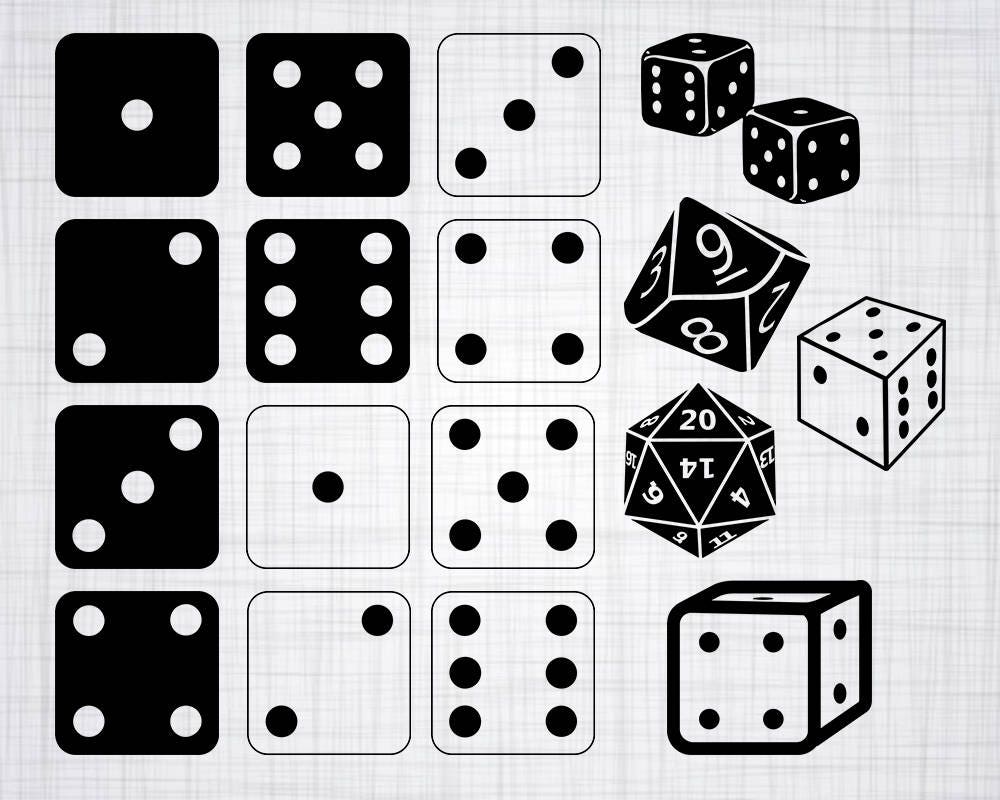 Игральный кубик картинка со всех сторон