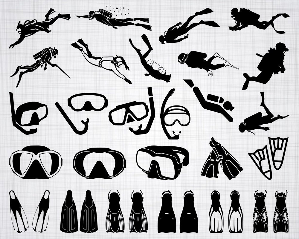 Scuba Diving SVG Bundle Snorkeling SVG Clipart Scuba Diving Etsy