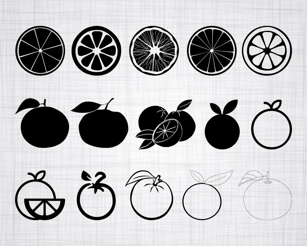 Orange SVG Bundle Orange SVG Orange Clipart Orange Cut Etsy