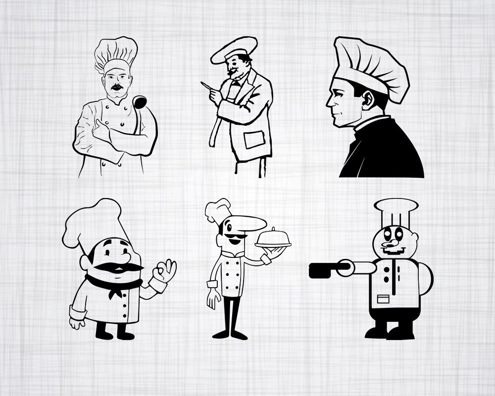Chef SVG Bundle Chef SVG Chef Clipart Chef Cut Files For | Etsy