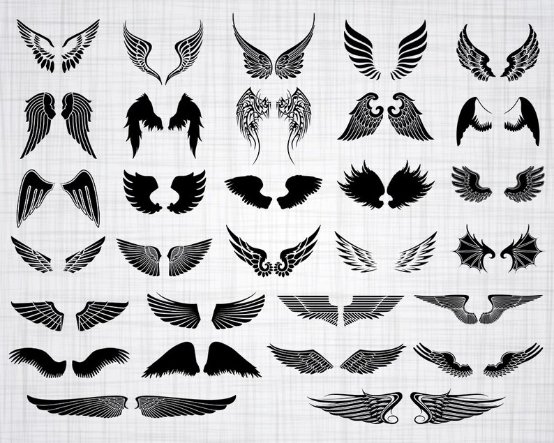 Download Wings SVG Bundle Wing SVG Wings Svg Wings Clipart Wings | Etsy