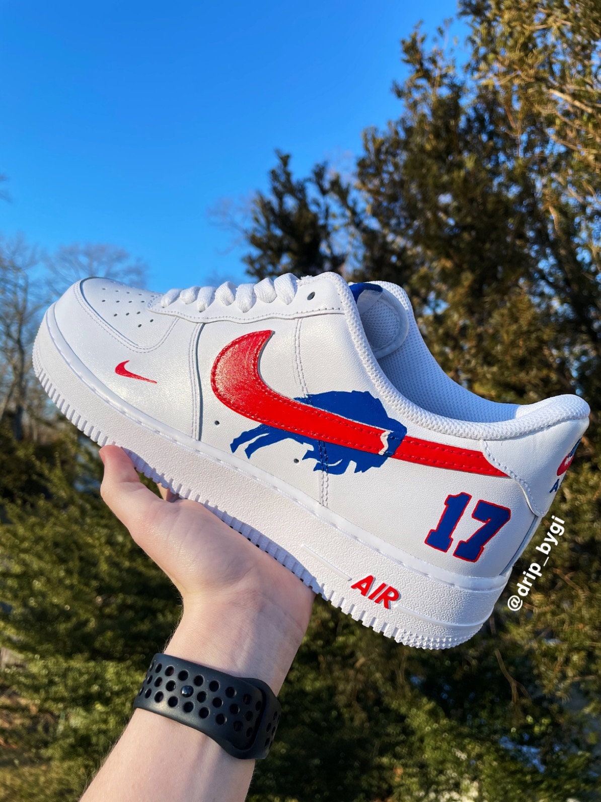 ozono Venta anticipada Novedad Custom NFL Buffalo Bills Air Force 1 - Etsy