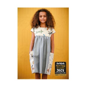 Portobello Pocket Dress Sewing Pattern - Shirt Upcycle option - Ages 2-10 - Instant download